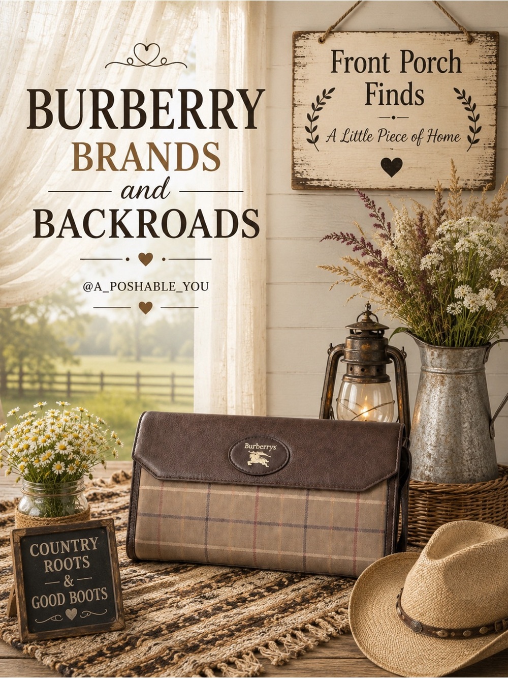 Burberry Vintage Plaid Clutch/Portfolio Case